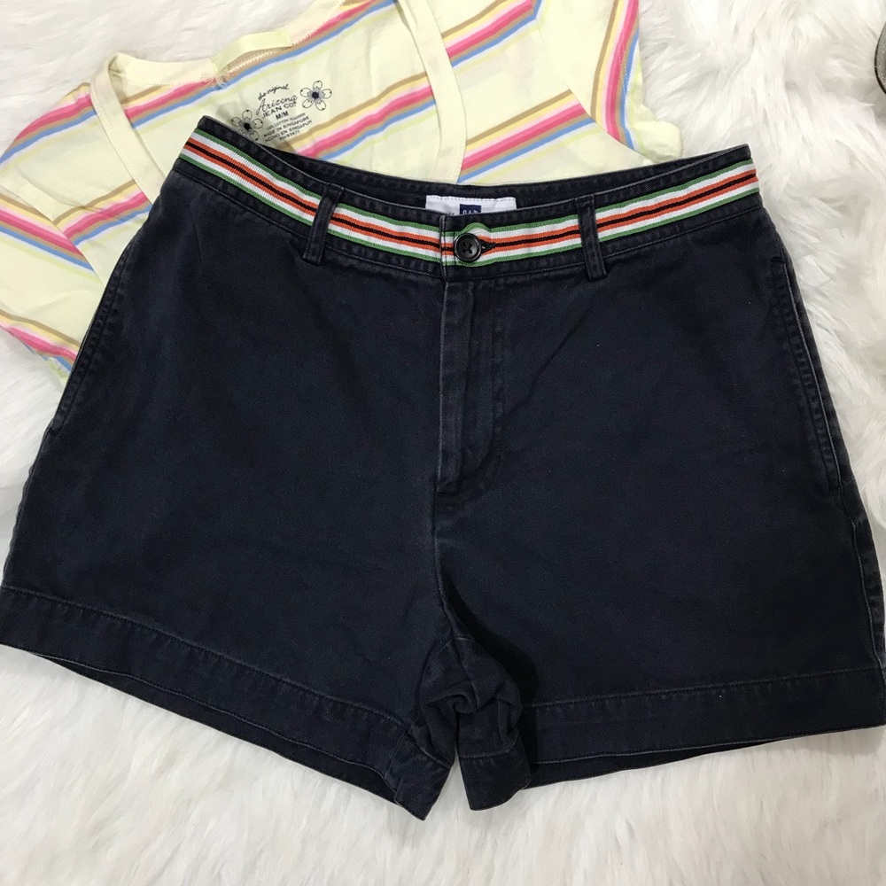 Gap City Shorts Navy with Grosgrain Ribbon